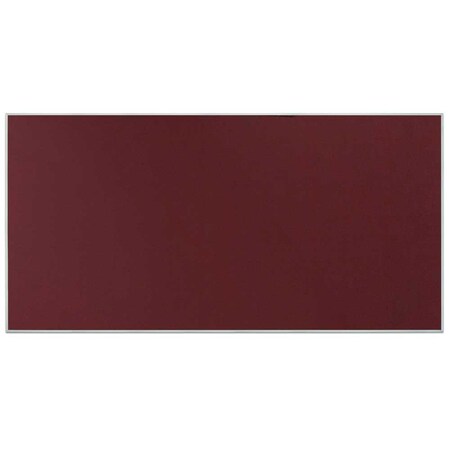 United Visual Products Corkboard, Fabric, Blk/Burg, 2 Door, 60x36" UV304-BLACK-DBURGU